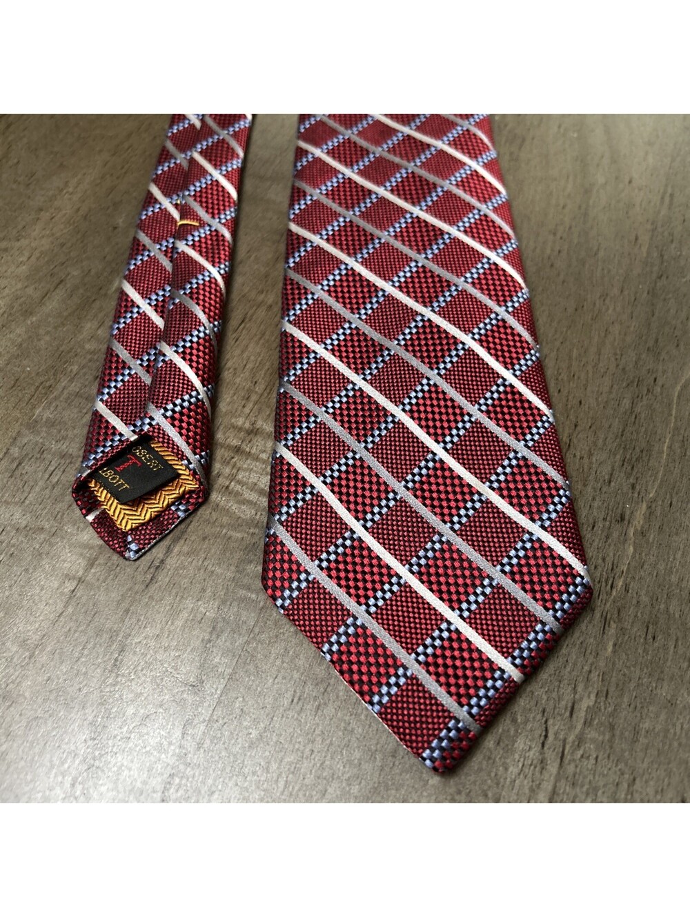 Robert Talbott Men's Silk Tie Checked Luxury Exec Necktie